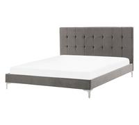 Bed Velvet AMBERT 140 x 200 cm (EU Double) Grey