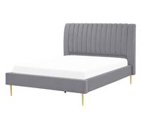 Bed Velvet MARVILLE 140 x 200 cm (EU Double) Grey