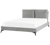 Velvet EU Double Size Bed Grey MELLE