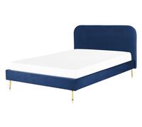 Bed Velvet FLAYAT 140 x 200 cm (EU Double) Navy Blue