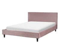 Bed Velvet FITOU 140 x 200 cm (EU Double) Pink