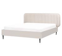 Bed Velvet BRIN 160 x 200 cm (EU King Size) Beige