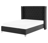 Bed Velvet LUBBON 160 x 200 cm (EU King Size) Black