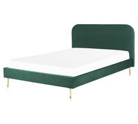 Bed Velvet FLAYAT 160 x 200 cm (EU King Size) Emerald Green