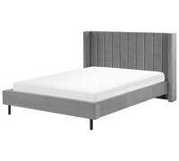 Bed Velvet VILLETTE 160 x 200 cm (EU King Size) Grey