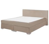 Divan Bed Velvet CONSUL 160 x 200 cm (EU King Size) Light Beige