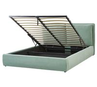 Ottoman Bed BAJONNA Velvet Mint Green 160 x 200 cm (EU King Size)