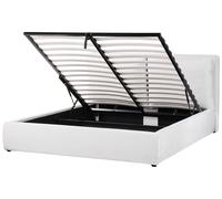 Ottoman Bed BAJONNA Velvet Off-White 160 x 200 cm (EU King Size)
