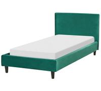 Bed Velvet FITOU 90 x 200 cm (EU Single) Dark Green