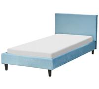 Bed Velvet FITOU 90 x 200 cm (EU Single) Light Blue