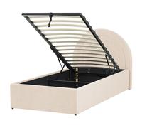 Velvet EU Single Size Ottoman Bed Beige ANET
