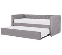 Trundle Bed Velvet GASSIN 90 x 200 cm (EU Single) Grey