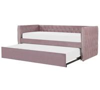 Velvet EU Single Trundle Bed Pink GASSIN