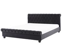 Bed Velvet AVALLON 180 x 200 cm (EU Super King) Black