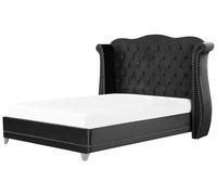 Velvet EU Super King Size Bed Black AYETTE
