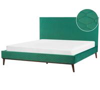 Velvet EU Super King Size Bed Green BAYONNE