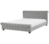 Bed Velvet AVALLON 180 x 200 cm (EU Super King) Grey