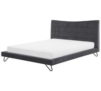 Velvet EU Super King Size Bed Grey LANNION