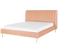 Bed Velvet MARVILLE 180 x 200 cm (EU Super King) Peach Pink