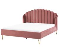 Velvet EU Super King Size Bed Pink AMBILLOU