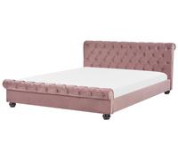 Bed Velvet AVALLON 180 x 200 cm (EU Super King) Pink