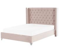 Bed Velvet LUBBON 180 x 200 cm (EU Super King) Pastel Pink