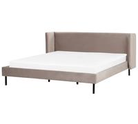 Bed Velvet ARETTE 180 x 200 cm (EU Super King) Taupe