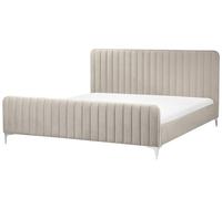 Velvet EU Super King Size Bed Taupe LUNAN