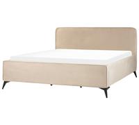 Bed Velvet VALOGNES 180 x 200 cm (EU Super King) Taupe