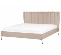 Bed Velvet MIRIBEL 180 x 200 cm (EU Super King) Taupe