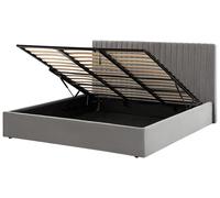 Ottoman Bed VION Velvet Grey 180 x 200 cm (EU Super King)