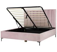 Velvet EU Super King Size Ottoman Bed Pink SEZANNE