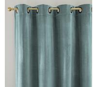 Velvet Eyelet Curtain pale green