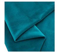 Velvet Fabric Non-Stretch Soft Polyester Velvet Upholstery Fabric 145cm 57'' Width for Sewing DIY Crafts, Cushion, Costumes, Chair Seat Cover(Color:Teal-11,Size:2m)