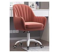 Velvet Fabric Swivel Desk Chair with Adjustable Thick Seat Cushion Rolling Mid Back Task Chair for Office Comfort