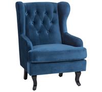 Wingback Chair ALTA Velvet Dark Blue