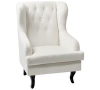 Wingback Chair ALTA Velvet Off-White