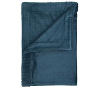 Catherine Lansfield Throw Velvet & Faux Fur 150 x 200 cm Teal