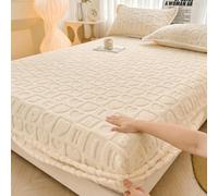 Velvet Fitted Sheet Only Queen Size,Deep Pocket Up to 15”