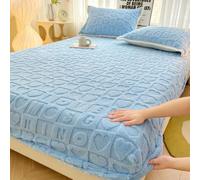Velvet Fitted Sheet Only Queen Size,Deep Pocket Up to 15”