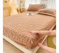 Velvet Fitted Sheet Only Queen Size,Deep Pocket Up to 15”