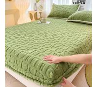 Velvet Fitted Sheet Only Queen Size,Deep Pocket Up to 15”
