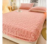 Velvet Fitted Sheet Only Queen Size,Deep Pocket Up to 15”