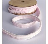 Velvet flanged Insert Piping Cord 5mm Diameter - 13 Rich Colours - Sold by The metre (Baby Pink)