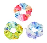 Velvet Hair Tie Scrunchies for Girls & Women - Original Hidden Pocket Scrunchie with Zipper Pocket Storage for Accessories, Small Items, Keys, Money (3-Pack-C)