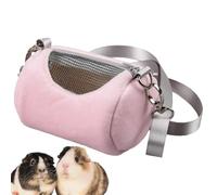 Velvet Hamster Carrier Bag - 4.33 Inches Guinea Pig Carrier, Warm Plush Backpack, Lizard Bird Rabbît Cage, Travel Tote Mesh Window & Good Thermal Insulation for Chinchilla Gerbil Hedgehog Outgoing