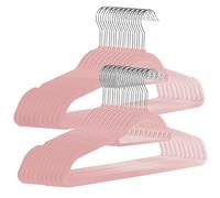 Velvet Hangers 50 Pack - Non-Slip Clothes Hangers with Tie Bar & 360° Hook - Durable & Sturdy, Space-Saving Wardrobe Organisers for Suits, Jackets & Clothes | M&W