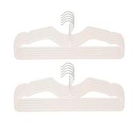 Velvet Hangers 50 Pack, Ultra Slim & Short Neck Hanger, 360 Swivel Hook, Space Saving Durable Non-Slip Felt Hangers,beige B (Style 2)