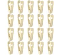 Velvet Hangers Clips, 20 Beige Non-Slip Clips for Velvet Flocked Hangers Trousers & Skirts, Hanger Clips Strong Coat Hanger Clips, Removable Clothes Clips
