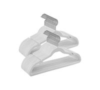 SONGMICS Velvet Hangers, Pack 50 Coat Hangers for Clothes, Non-Slip, with Shoulder Notches, Trouser Bar, 360?Swivel Hook, Space-Saving, 0.6 cm Thick, 43 cm Long, Cloud White CRF029W05